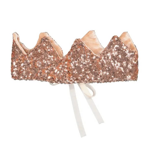 pink sequins crown