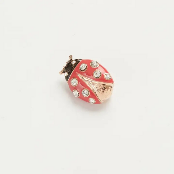 enamel ladybird brooch