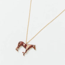  enamel horse necklace