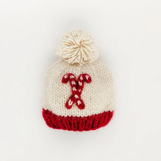 kids candy cane beanie