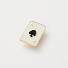  ace of spades enamel brooch