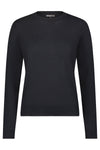 supima cotton long sleeve crew in black