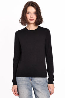  supima cotton long sleeve crew in black