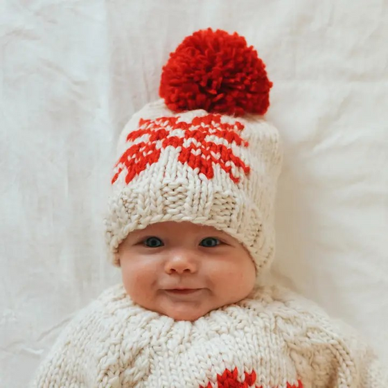 snowflake kids beanie