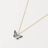 blue enamel butterfly necklace