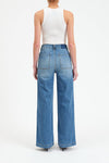 far out trouser high rise wide leg in pure