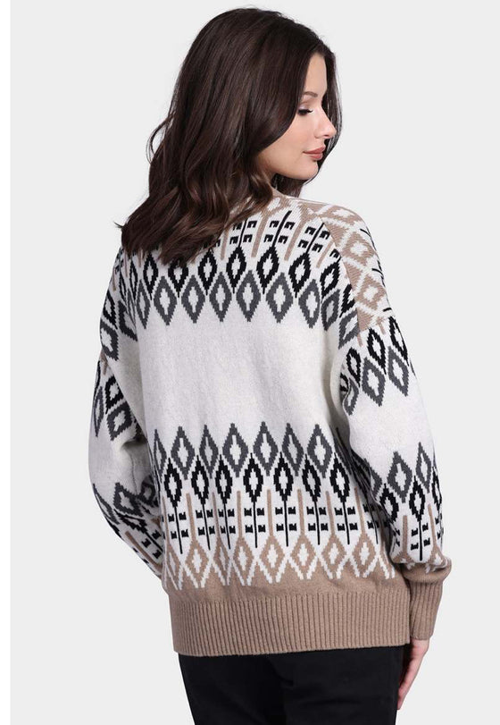 cotton cashmere fair isle cardigan