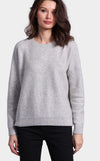 sparkle cashmere boxy crew in polar