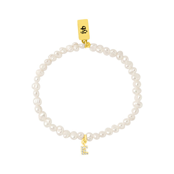 pearl initial bracelet