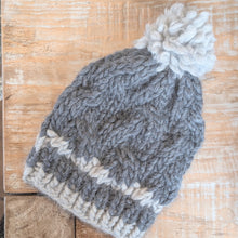  the zion collection knit hat in steel stripe