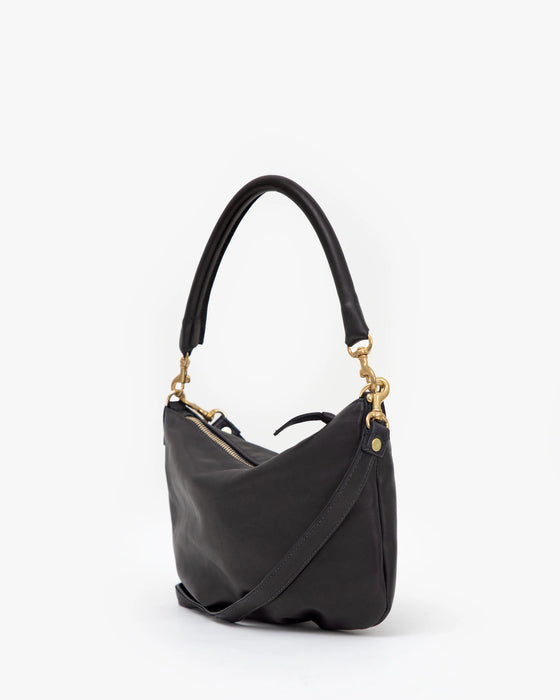 petite moyen in black italian nappa