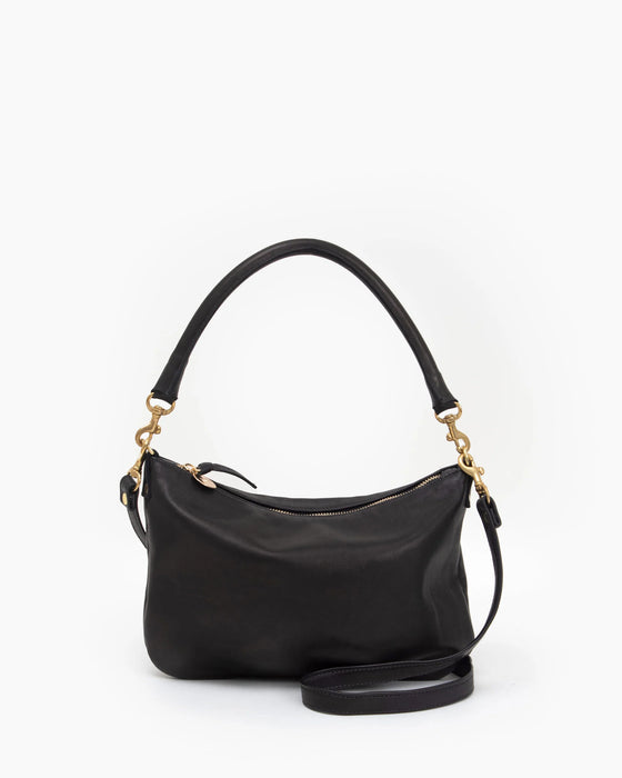 petite moyen in black italian nappa