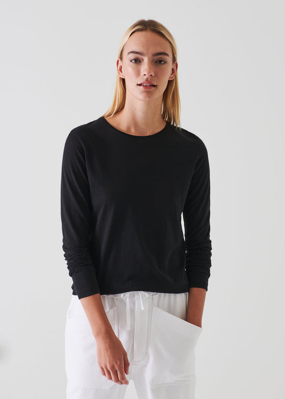 lightweight pima cotton tee - black