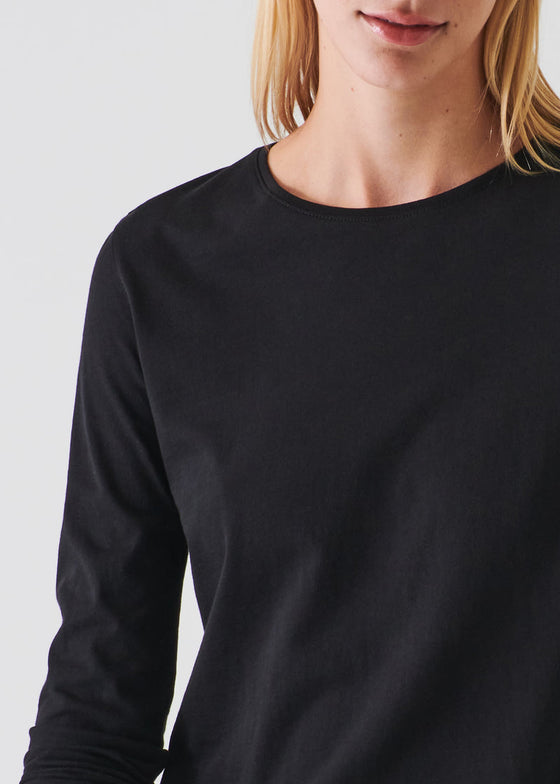 lightweight pima cotton tee - black