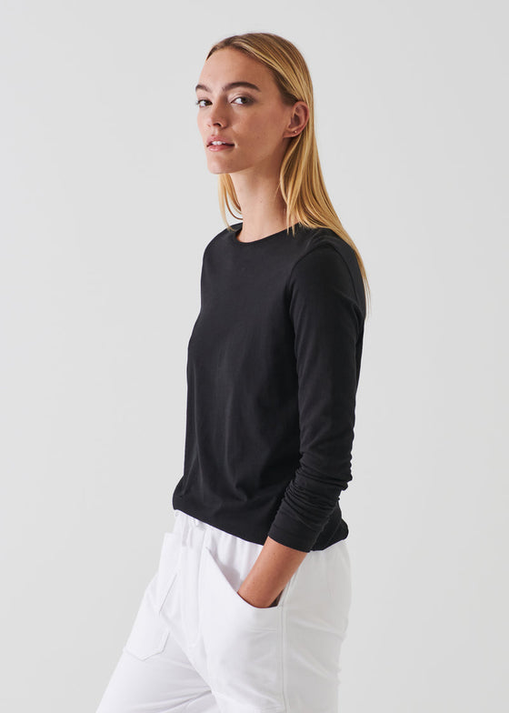 lightweight pima cotton tee - black