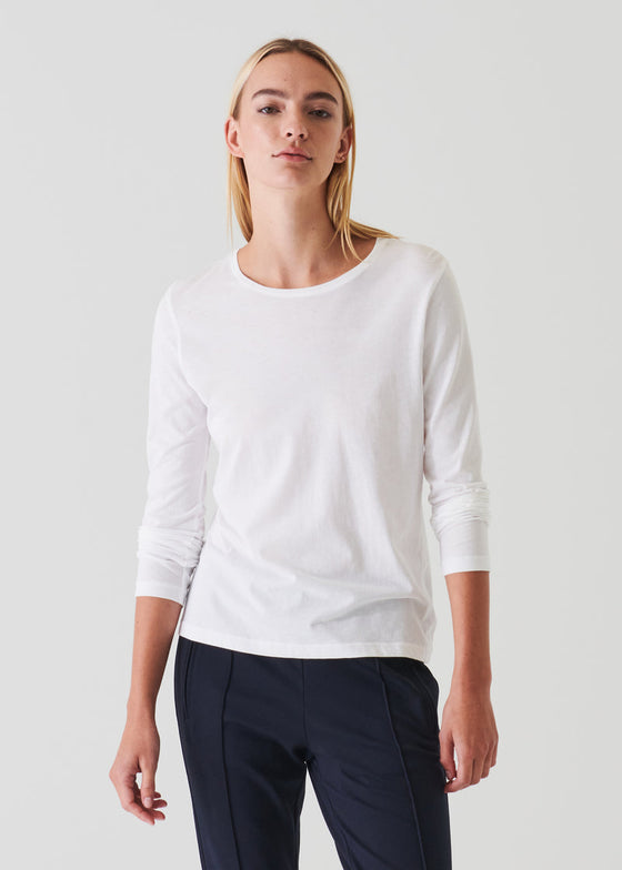 lightweight pima cotton tee - white