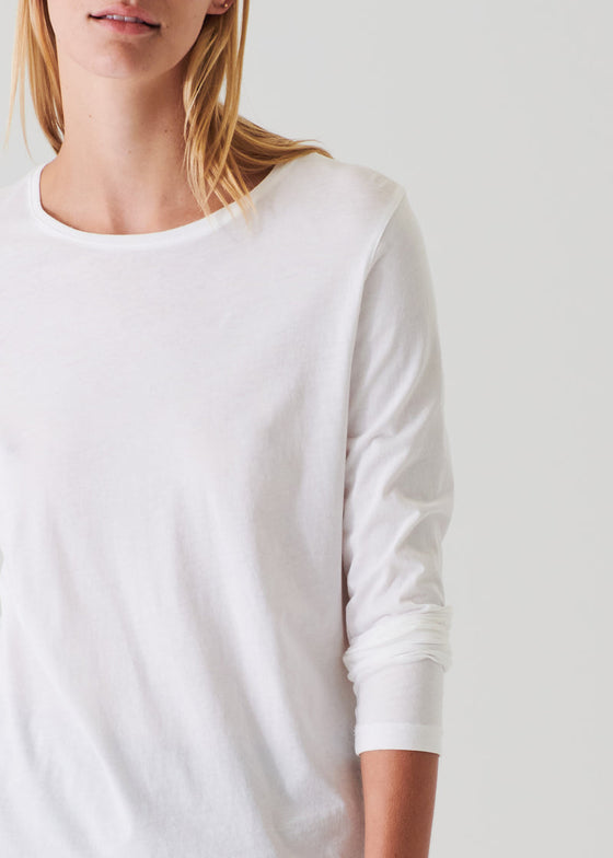 lightweight pima cotton tee - white