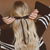 long satin bow - black or white