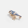 blue bird enamel brooch