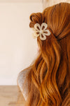 cutout flower claw clip - blue or white