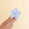 cutout flower claw clip - blue or white