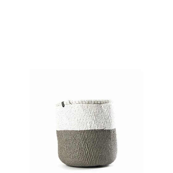 kiondo basket - warm gray + white