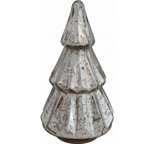  4-1/2" Round x 8-1/2"H Mercury Glass Tree, Silver Finish