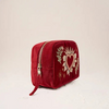 sacred heart makeup bag in rouge