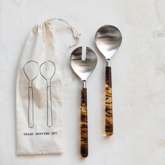 stainless steel salad server set of two