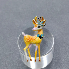  enamel holiday deer brooch