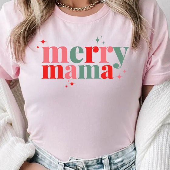 merry mama tee in pink