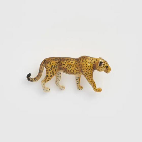 leopard enamel brooch