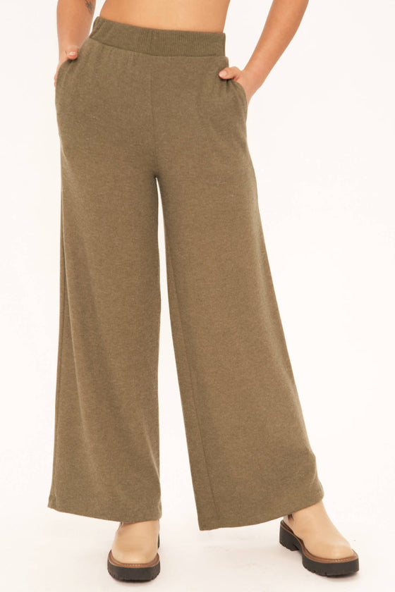 ROCKY COZY WIDE LEG PANT - ALPINE MOSS