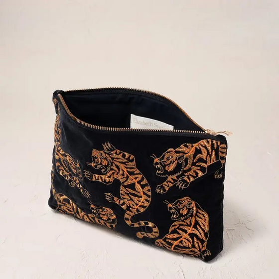 wild tiger everyday pouch - charcoal