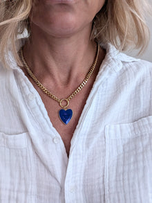  the Findlay Fan love struck necklace in blue