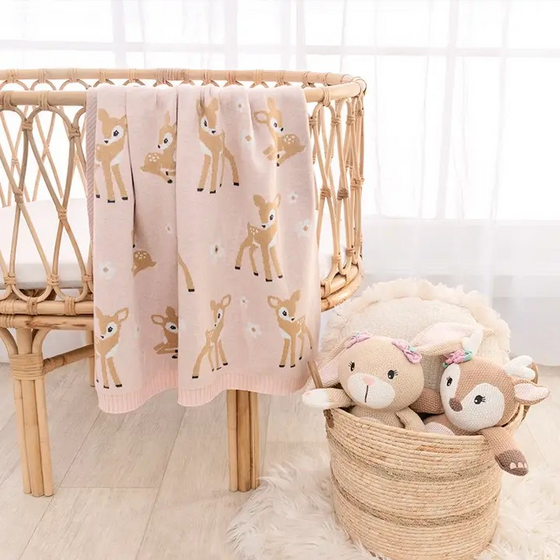 100% cotton knit baby blanket