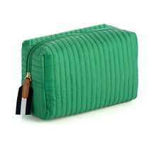  large zip cosmetic pouch - green or navy