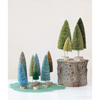 Tall Sisal Bottle Brush Tree with Wood Base