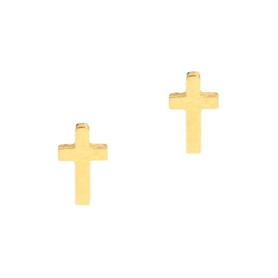 mini cross studs