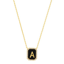  onyx monogram necklace