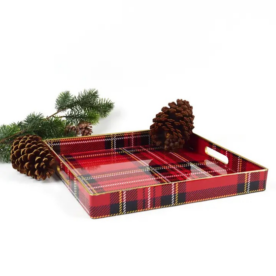 plaid tray