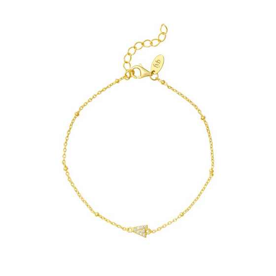 petite initial chain bracelet