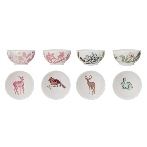 flora + fauna stoneware bowl