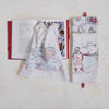 holiday scene cotton tea towel