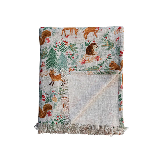 woodland cotton throw