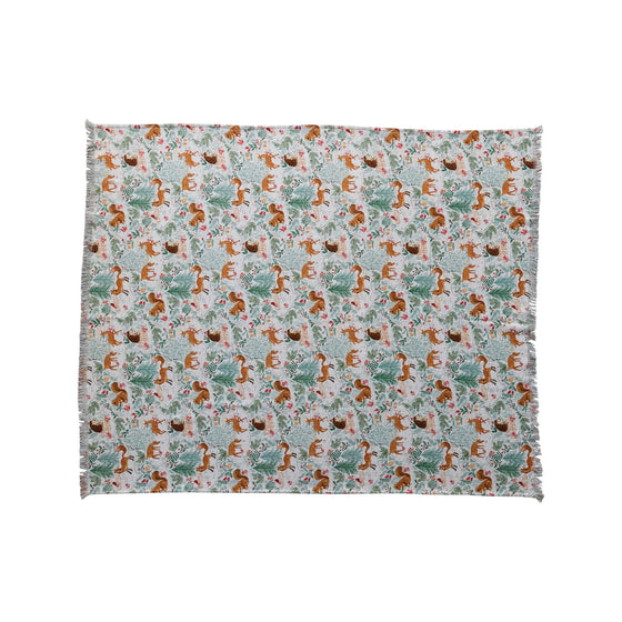 woodland cotton throw