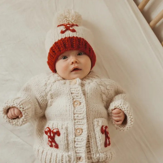 kids candy cane cardigan