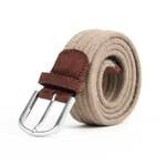 Men's Thick Woven Belt in Sand