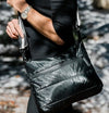 Puffer Purse in Black Shimmer